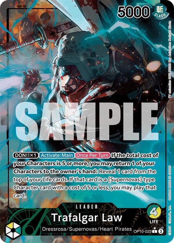 Trafalgar Law (OP10-022) Alternate Art Leader — Royal Blood